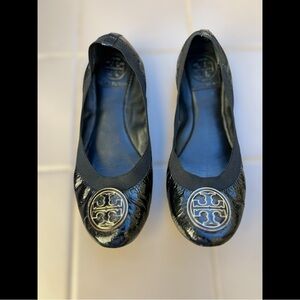 Tory Burch black ballet flats womens size 6.5 M  shoes slip-on